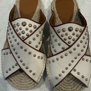 See by Chloe Pia studded espadrille slide size 38 made in Spain